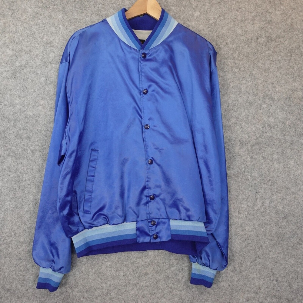 80s Vintage SWINGSTER Varsity Jacket Mens Large Royal Blue Stadium Blokecore USA
